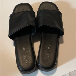 Madden Girl Classic Black Slide Sandals